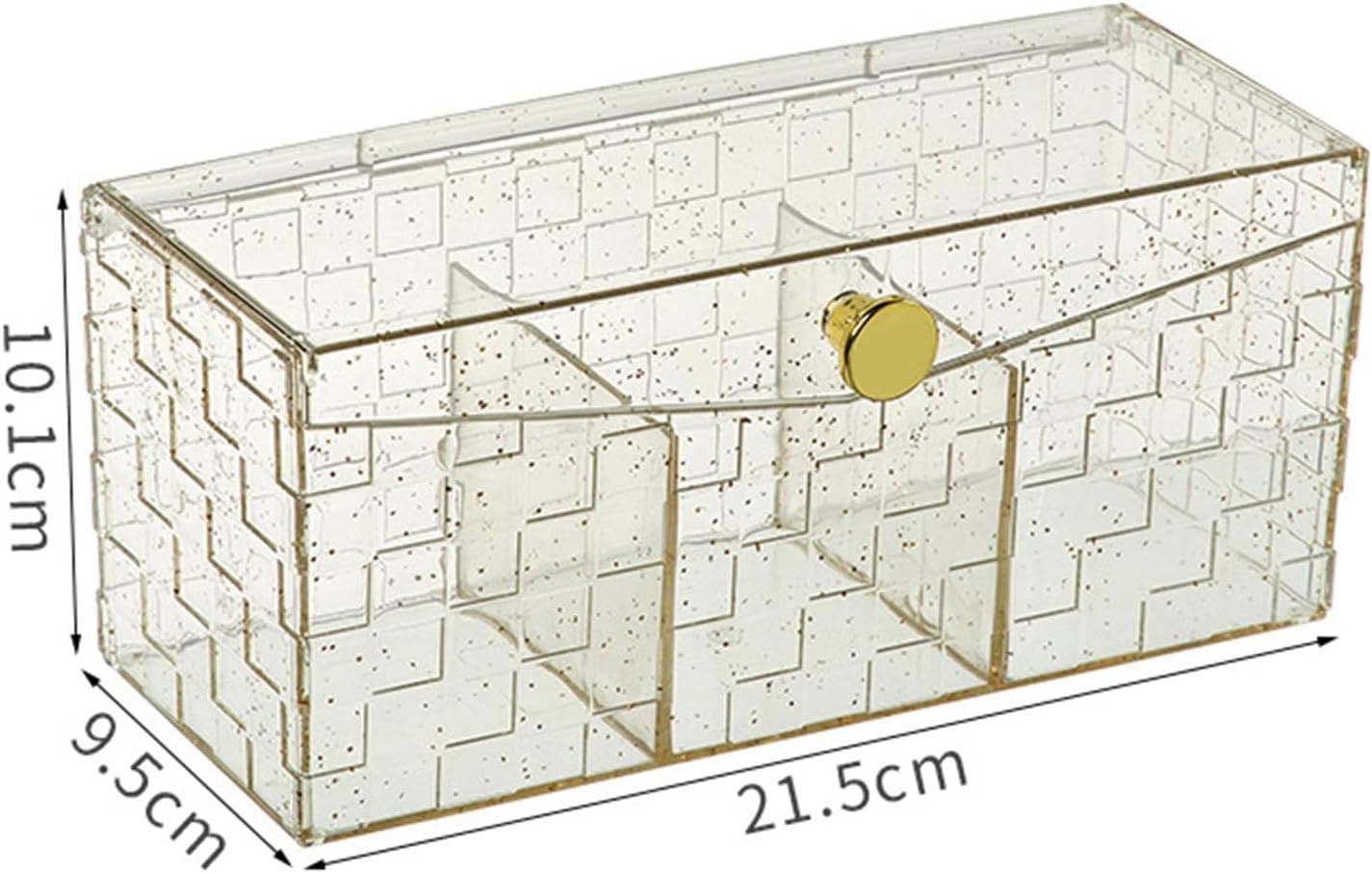 Generic Makeup Pad Holder, Multifunction Modern Vanity Organizer, 3 Grids Table Top Organizer, Transparent Storage Container With Lid, Makeup Pad Case for Bathroom Organization Generic Makeup Pad Holder, Multifunction Modern Vanity Organizer, 3 Grids Table Top Organizer, Transparent Storage Container With Lid, Makeup Pad Case for Bathroom Organization